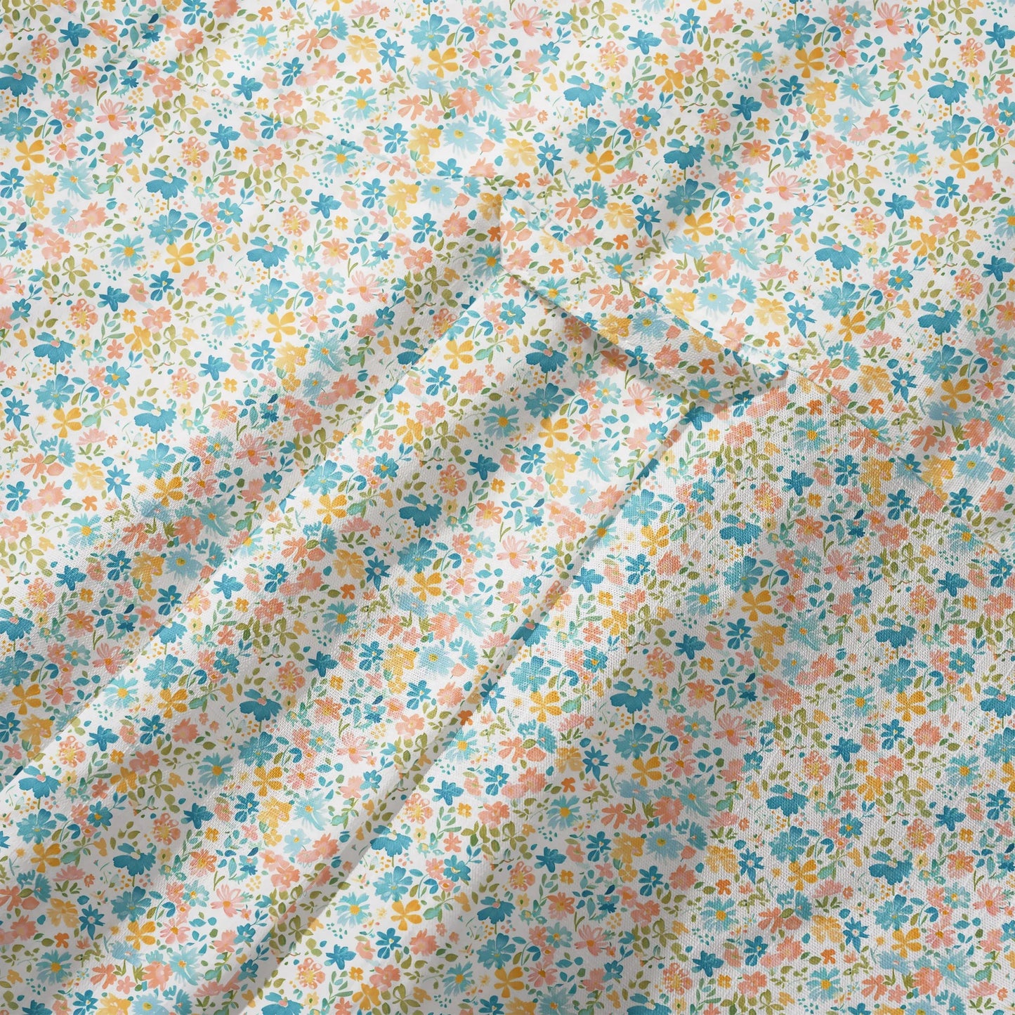 LeosWare® Flower Men's Hawaiian Shirt Short Sleeve Button-up 100% Cotton Beige Aloha Sunny Day Wildflowers