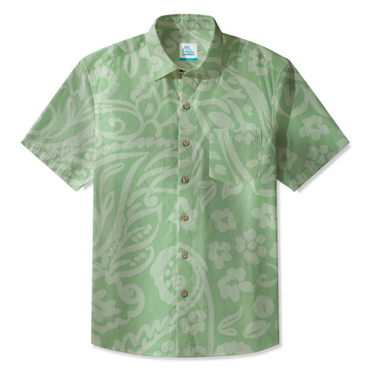 LeosWare® Men's Hawaiian Shirt Short Sleeve Button-up 95% Polyester, 5% Spandex Aloha Spring Curl